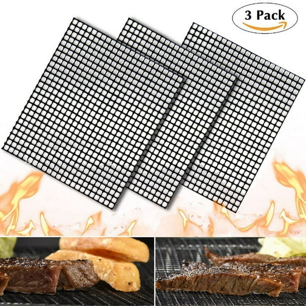 BBQ Grill Mat Non-Stick Cooking Baking Reusable Sheet Barbecue Grill Pad Mesh 1 BBQ Grill Mat Non-Stick Cooking Baking Reusable Sheet Barbecue Grill Pad Mesh 1